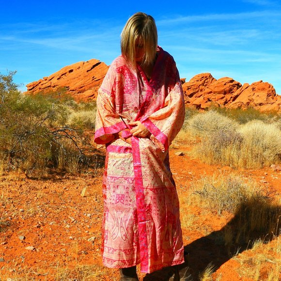 mojave closet Other - Handmade Upcycled Vintage Kimono Robe - Rhonda